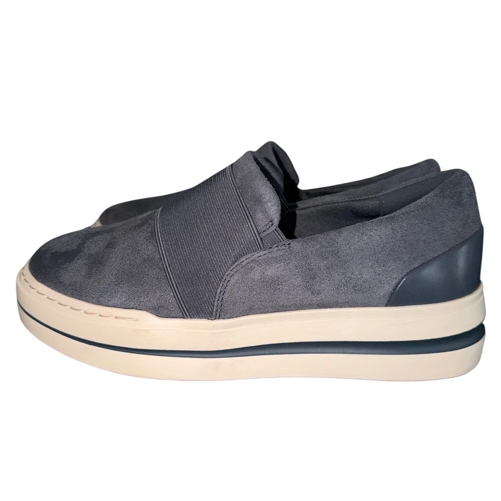 Clarks Cloud-steppers Audreigh Eve 7.5‎ M  Blue Slip On Platform Sneakers